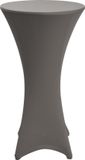 Beautissu Statafelhoes Stella Ø 60 cm statafelrok voor statafel – feest decoratie geschikt voor horeca – feestversiering stretch voor elk tafel – antraciet