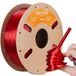 TPU-filament, 1,75 mm, 90A, 1 kg, rouge transparent