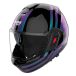 Nolan N120-1 Lineo 366, casque modulaire, couleur: Noir/Vert Foncé/Mauve, taille: M