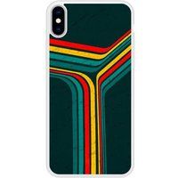 Apple iPhone X Retro lines Verstevigd hoesje met sublimatie bedrukking