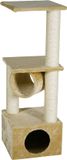 Merkloos / Sans marque Wan GmbH Krabpaal Beige voor Katten - Slaaphuis, Krabpalen en Observatieplatform