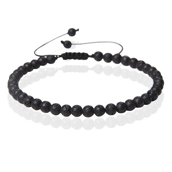 Memphis No.1 Armband - 4mm Lava Stone