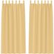 vidaXL Rideaux occultants à œillets 2 pcs Beige 225 x 140 cm Polyester