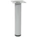 Wagner meubelpoot/tafelpoot/meubelvoet/verstelbare voet Telescope - Ø 30 x 160-250 mm, schroefplaat 60 x 60 mm, uittrekbaar, industrieel staal gepoedercoat lichtgrijs - 12182701