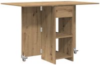 vidaXL Eettafel 115 x 70 x 75 cm Bewerkt hout Artisanaal eiken