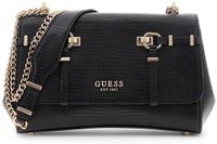 GUESS Leona Convertible Xbody Flap Schoudertas Zwart