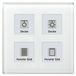 MDT KNX glazen drukknop 4-voudig plus met temperatuursensor, wit BE-GTT4W.01