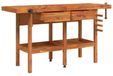 StarTech Werkbank Werktafel met lades en planken - 162x62x83 cm - Stof - Opbergruimte - Olijfgroen