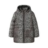NAME IT KIDS winterjas met panterprint - bruin/zwart