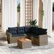Maison Exclusive - Ensemble de meubles de jardin 6 pièces avec canapé et coussins, gris, en polyrotin