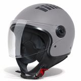 VINZ Helmets VINZ Como Jethelm - Scooterhelm & Motorhelm & Brommerhelm & Snorfietshelm - Titanium Grijs - L