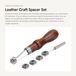 Dailygoods Outil de marquage ergonomique - Roues de marquage - Outil de poinçonnage en cuir DIY - Structure stable - Matériaux de haute qualité - Conception courbée