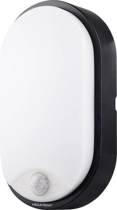 Megatron Buiten LED-wandlamp met bewegingsmelder Zwart 10 W
