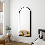 Saniclass Curve Passpiegel - 162x76cm - met frame - mat zwart