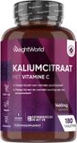 Kaliumcitraat WeightWorld Kaliumcitraat met Vitamine C - 1460 mg - 180 tabletten