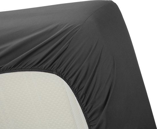 Beddinghouse Percale Katoen Split-topper Hoeslaken - 180x200 cm - Antraciet