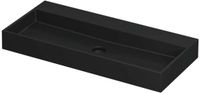 Wastafel INK United Wastafel Porselein Zonder Kraangat - 1000x450x110 mm - Mat Zwart