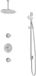 Hotbath Buddy - Inbouw Regendoucheset - 2 Stopkranen - Thermostatisch - Plafondbuis 15 cm - Hoofddouche 300 mm - Ronde Handdouche 3 Standen - Glijstang 900 mm - Waterbesparend - V01