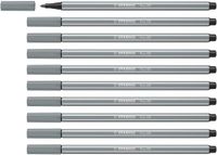 STABILO - Premium viltstift - Pen 68-10 Stuks - Middel koud grijs