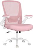 SONGMICS Ergonomische Canvas Bureaustoel, Candy roze