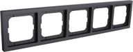 Busch-Jaeger Future Linear Afdekraam - Zwart - 5-voudig