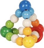Goki Baby Bijtring: PIRAMIDE H7cm, met elastiek, hout