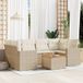 Maison Exclusive - Ensemble de meubles de jardin 7 pièces avec canapé et coussins, beige, en polyrotin