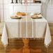Laolitou Rustiek Tafelkleed Katoen Linnen Waterdicht Jute Tafelkleed Voor Keuken Eetkamer Rechthoekige Tafels Koffietafels 140 x 187 Cm 4-6 Persoon