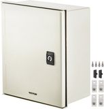 VEVOR Schakelkast Nema Glasvezel Behuizing, 30x25x14cm Nema 3x Glasvezelverdeelkast, Ip66 Waterdicht en Stofdicht, Elektrische Aansluitdoos voor Buiten/Binnen Met Montageplaat