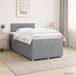 vidaXL Lit à sommier tapissier avec matelas Gris clair 120 x 190 cm Tissu