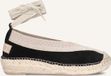 Shabbies Amsterdam Espadrille Palma Kimono Suède Zwart - Maat 37