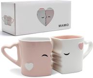 Merkloos / Sans marque BKLK Precision Components Ltd. Koffiemokken Set van 2 (300 ml) - Roze Keramiek - Vaatwasser- en Magnetronbestendig