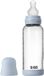 BIBS Bouteille - Medium Flow - 240 ml - Silicone/Verre - Bleu bébé