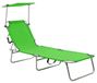 Fauteuil pliant avec auvent pour jardin et plage