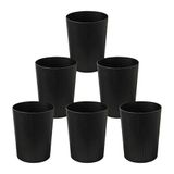 Cetomo 7.2L* 6 Set, Afvalmand Prullenbak, Afvalmand, Papierbak, Vuilnisbak voor Badkamers, Keuken, Thuiskantoren, Slaapzalen zwart