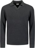 No Excess Longsleeve Poloshirt Riva Antraciet - Maat M - Heren