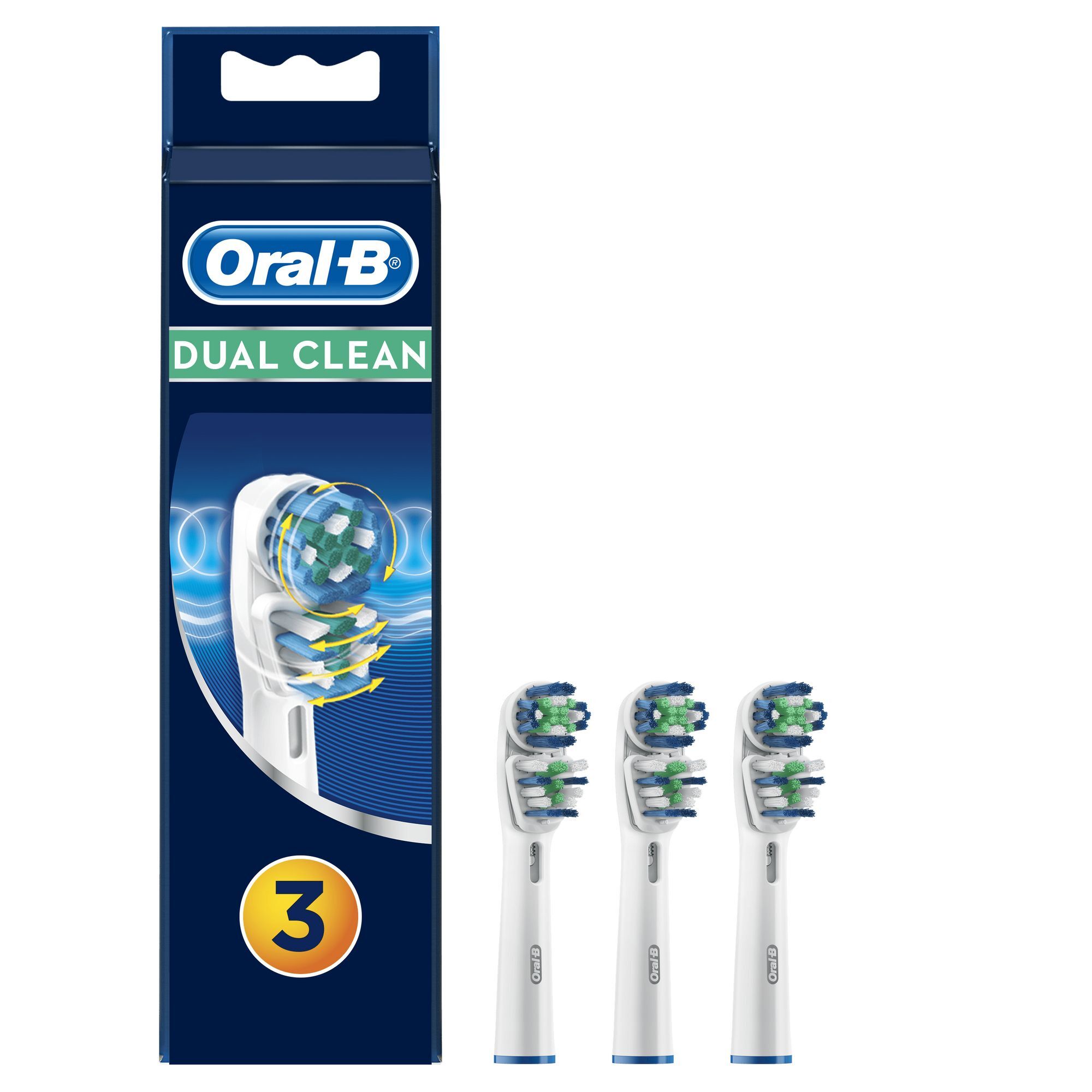 Oral-B Dual Clean 3 Elektrische Tandenborstel Opzetborstels