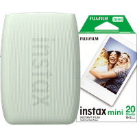 Fujifilm instax Instax Mini Link 3 Sage Green + Instax Mini Film (20) Bundle