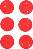 Pure4Fun - Pickleballs outdoor - rood - 6 stuks