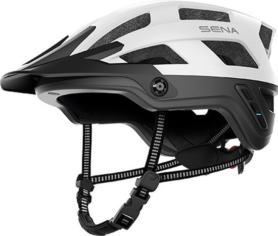 Sena M1 Smart Communications Mountainbike Helmen (mat wit, maat M)