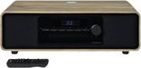 THOMSON Microsystème Bluetooth - Bois/Noir - Radio FM/DAB+/CD/MP3/USB/Induction, 75W, Écran LCD, Télécommande, Alimentation. 230V