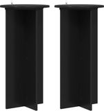 vidaXL Plantenstandaard 2 stuks Zwart 40 x 40 x 80 cm Bewerkt hout