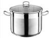 GSW Kookpan 10L Professionele Jumbo pan met glazen deksel - roestvrij staal, zilver