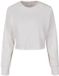Build Your Brand Terry Cropped Crew Dames Wit Maat S