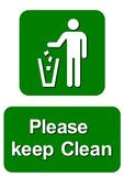 Health Safety Hazard WC Verplichte Waarschuwing Sticker Aandacht Lijm A5: Houd schoon