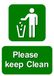 Health Safety Hazard WC Verplichte Waarschuwing Sticker Aandacht Lijm A5: Houd schoon