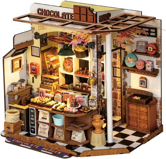 Robotime Rolife Henry's Chocolate DG174 Miniatuur Bouwpakket
