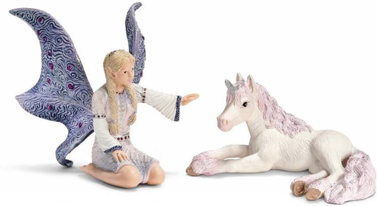 Schleich Elf Lindariel met Eenhoornveulen 70424