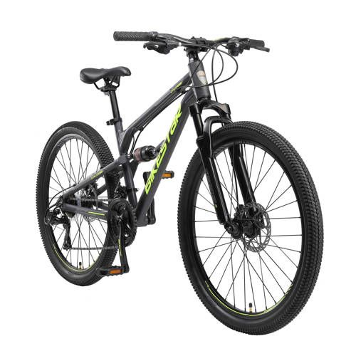 Bikestar Fully Alu MTB 27.5 Inch Mountainbike - 21 Speed - Zwart - Unisex - 42cm Frame