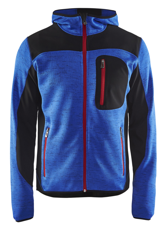 Blåkläder Gebreid vest met softshell 49302117 | Korenblauw/Zwart | Maat XXL